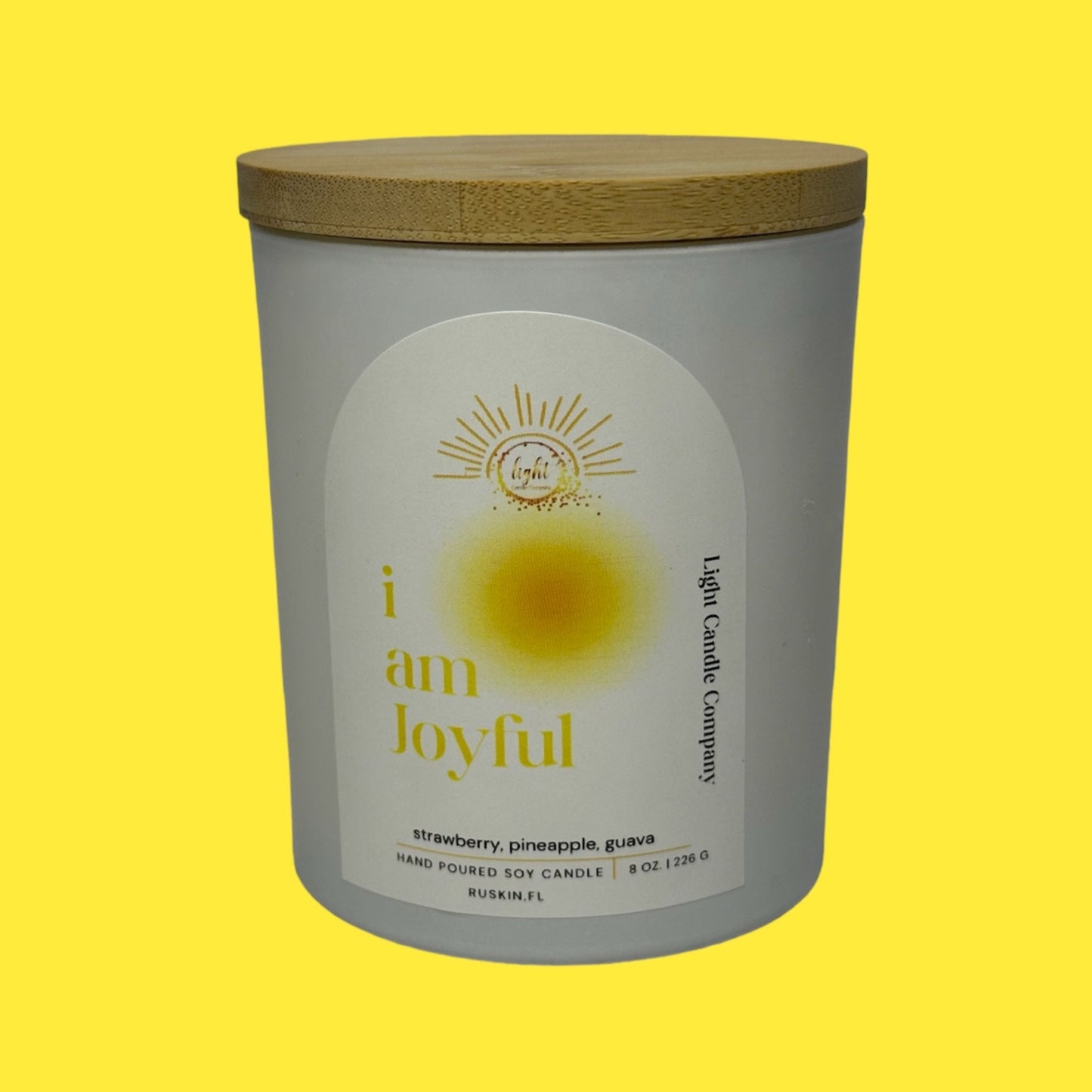 I am Joyful candle: Signature  line