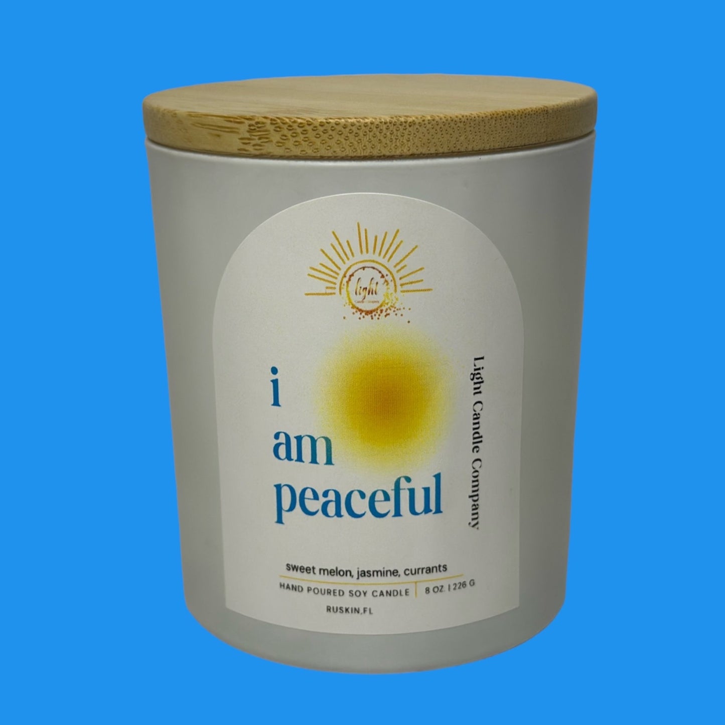 I am Peaceful candle: Signature line